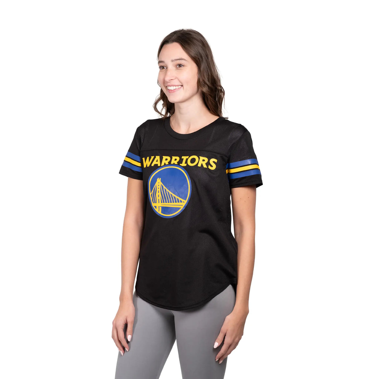 Ultra Game Women's NBA Official Super Soft Mesh Jersey T-Shirt | Golden State Warriors