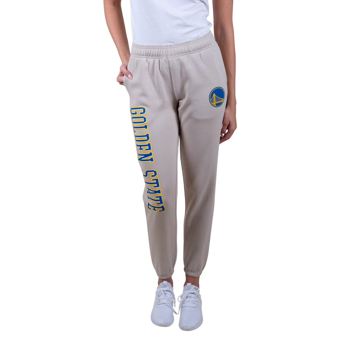 Ultra Game Women's NBA Official Super Soft Active Fleece Sweatpants Joggers | Golden State Warriors