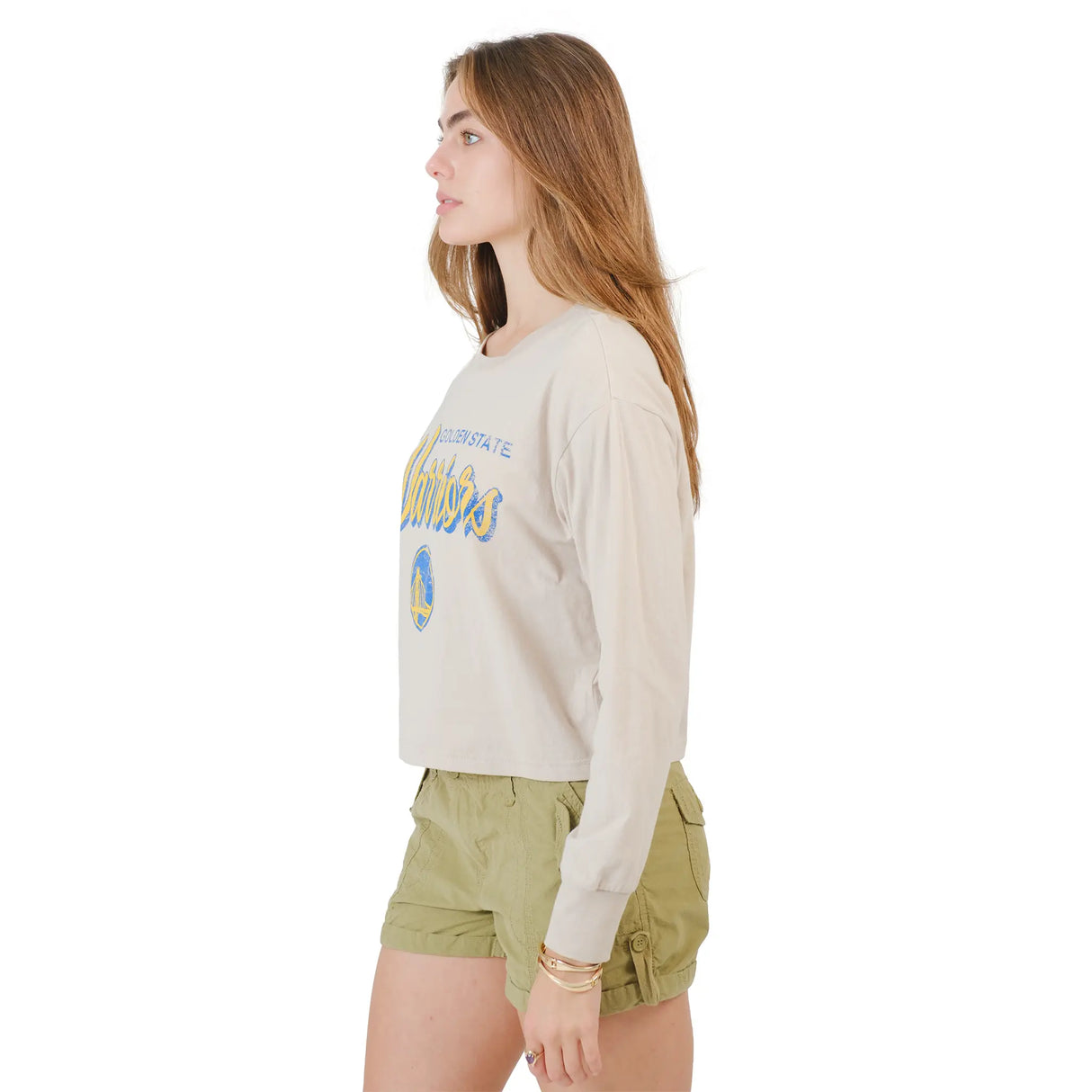 Ultra Game Women's NBA Official Super Soft Crop Top Shirt | Golden State Warriors