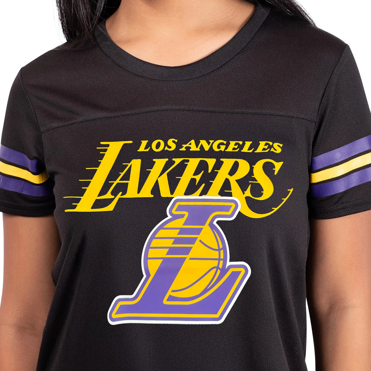 Ultra Game Women's NBA Official Super Soft Mesh Jersey T-Shirt | Los Angeles Lakers