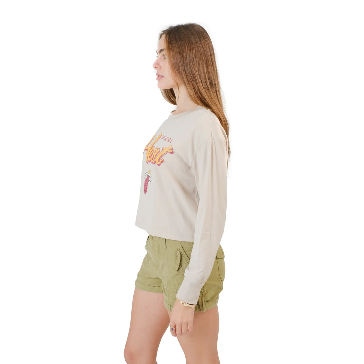Ultra Game Women's NBA Official Super Soft Crop Top Shirt | Miami Heat
