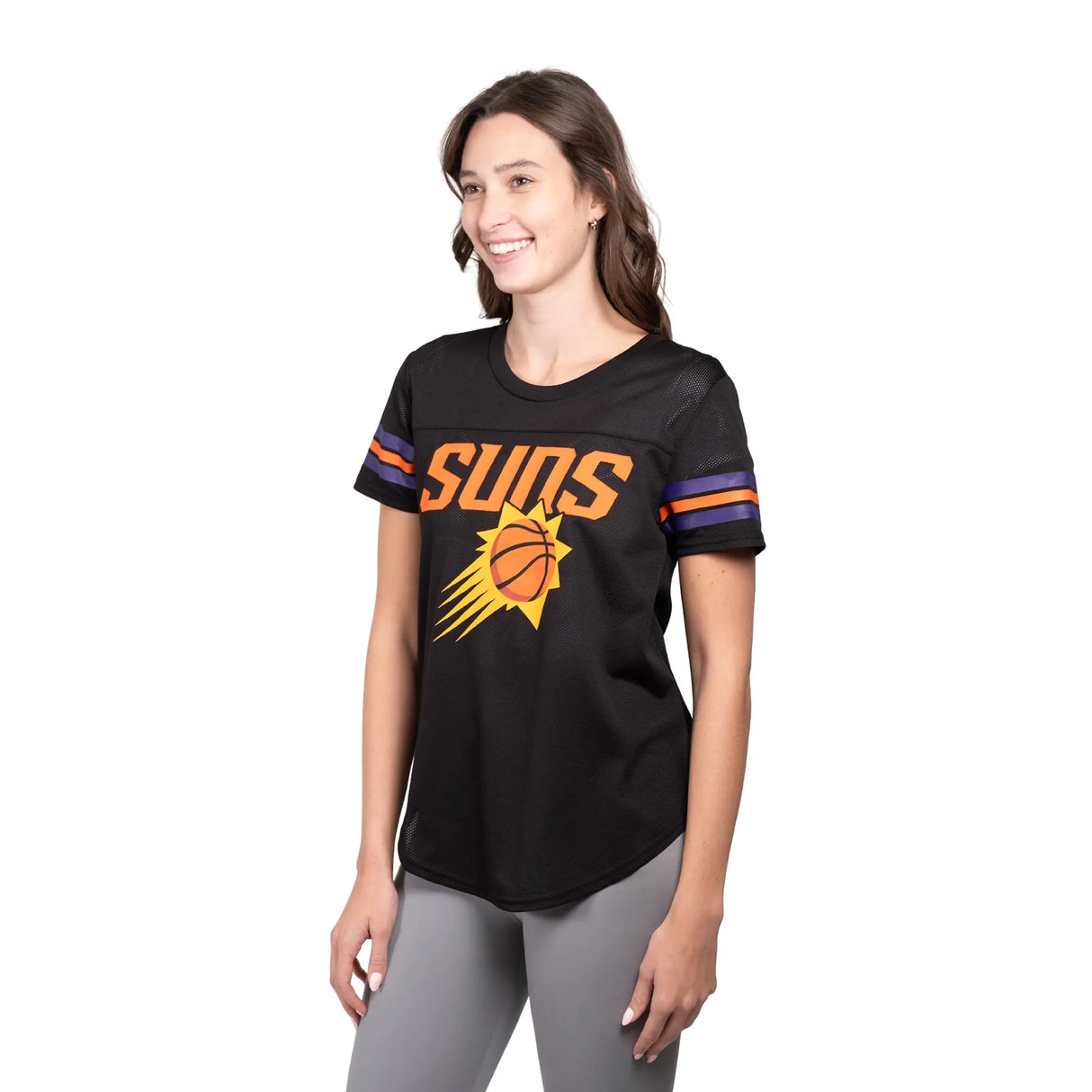 Ultra Game Women's NBA Official Super Soft Mesh Jersey T-Shirt | Phoenix Suns