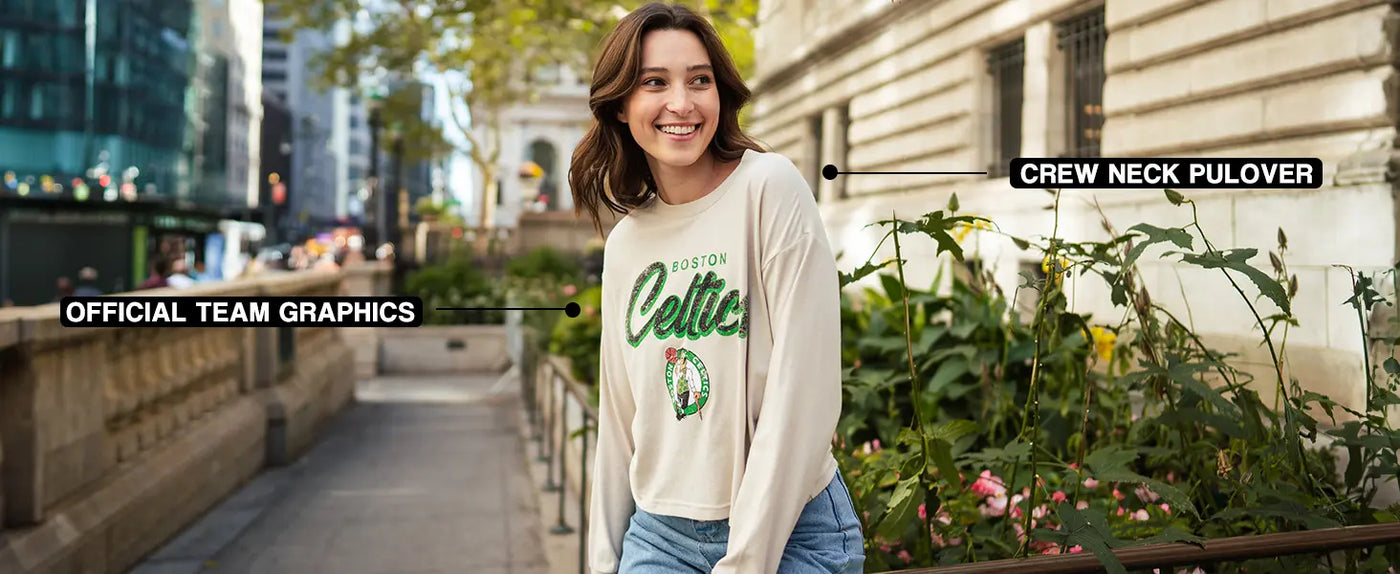 ultra game womens nba official sand super soft crop top long sleeve shirt banner 2