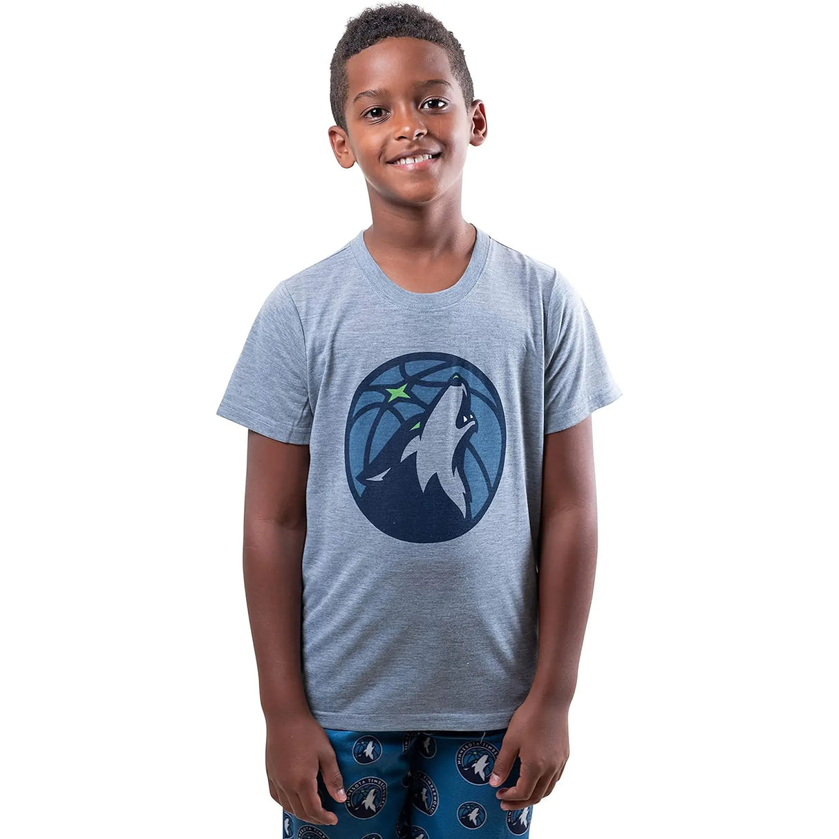 Ultra Game Youth NBA Official 2-Piece PJs Lounge Pants & Tee Set | Minnesota Timberwolves