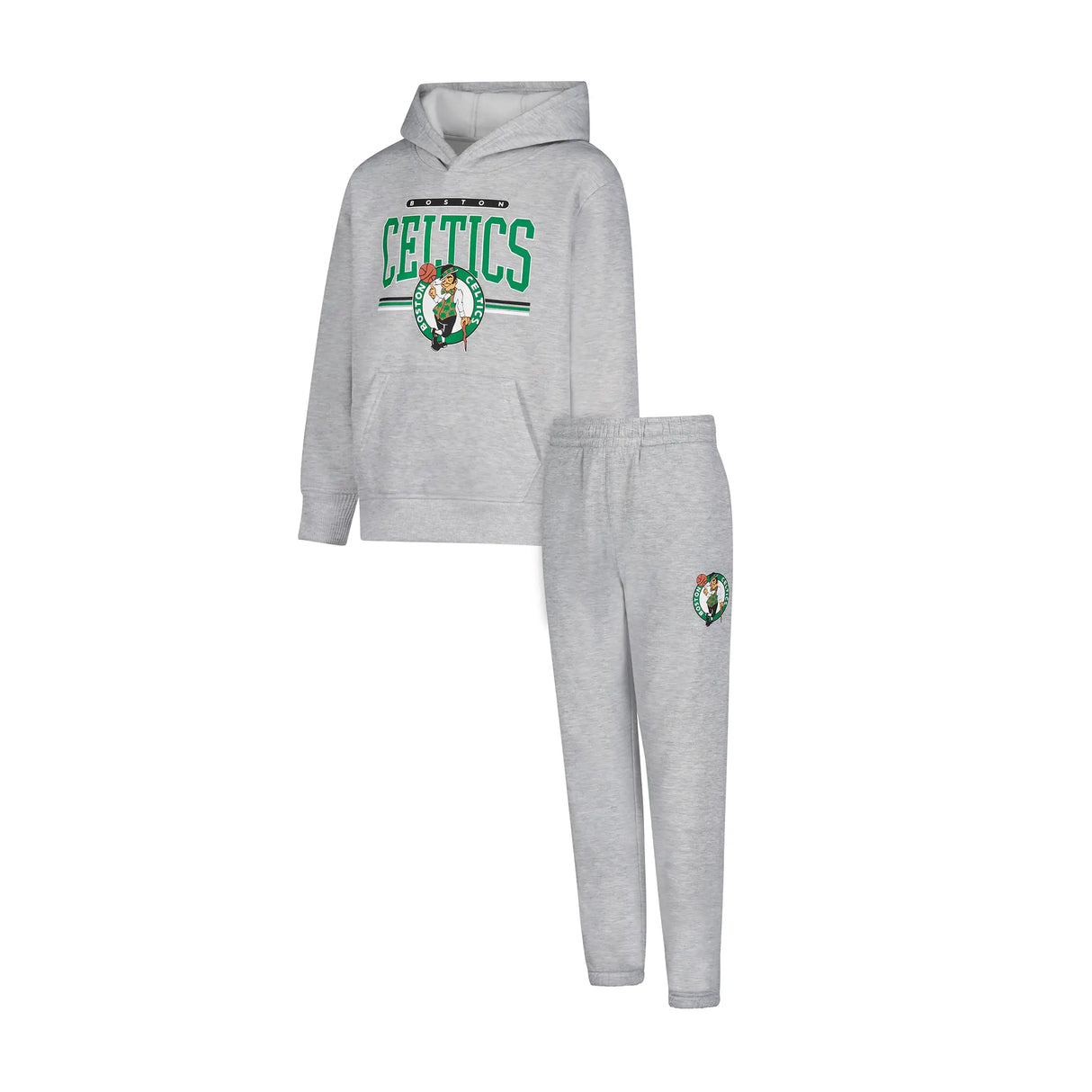 Ultra Game Youth NBA Official Super Soft Hoodie Sweatshirt and Sweatpants Joggers Set | Boston Celtics