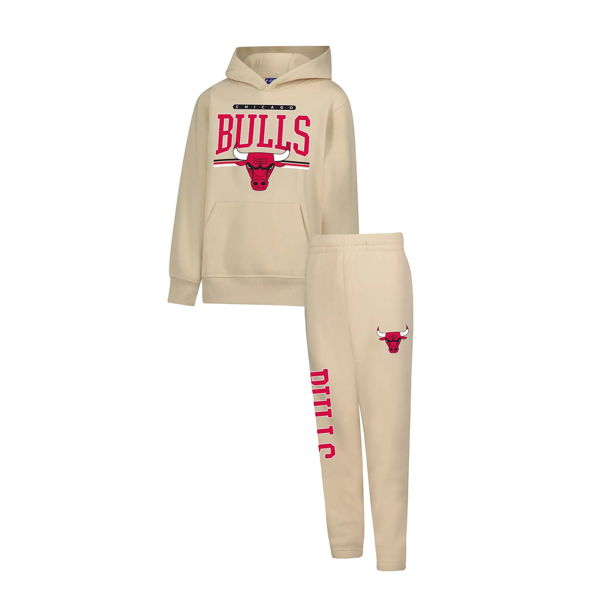 Ultra Game Youth NBA Official Super Soft Hoodie Sweatshirt and Sweatpants Joggers Set | Chicago Bulls