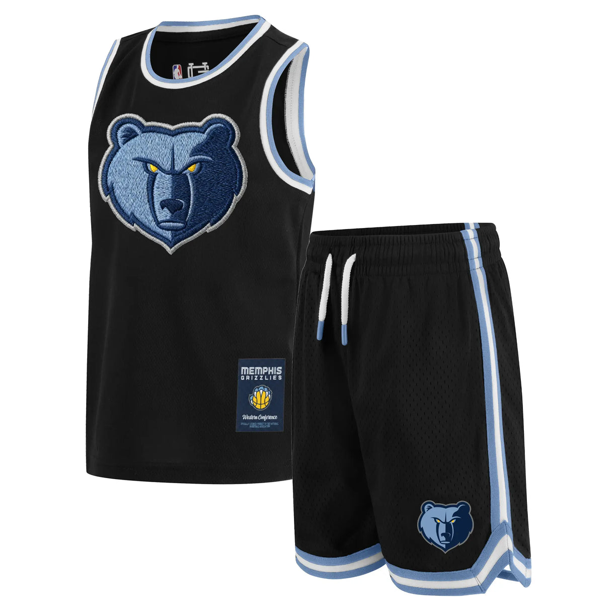 Ultra Game Boys NBA Official Super Soft Jersey Tank Top & Basketball Shorts Set | Memphis Grizzlies