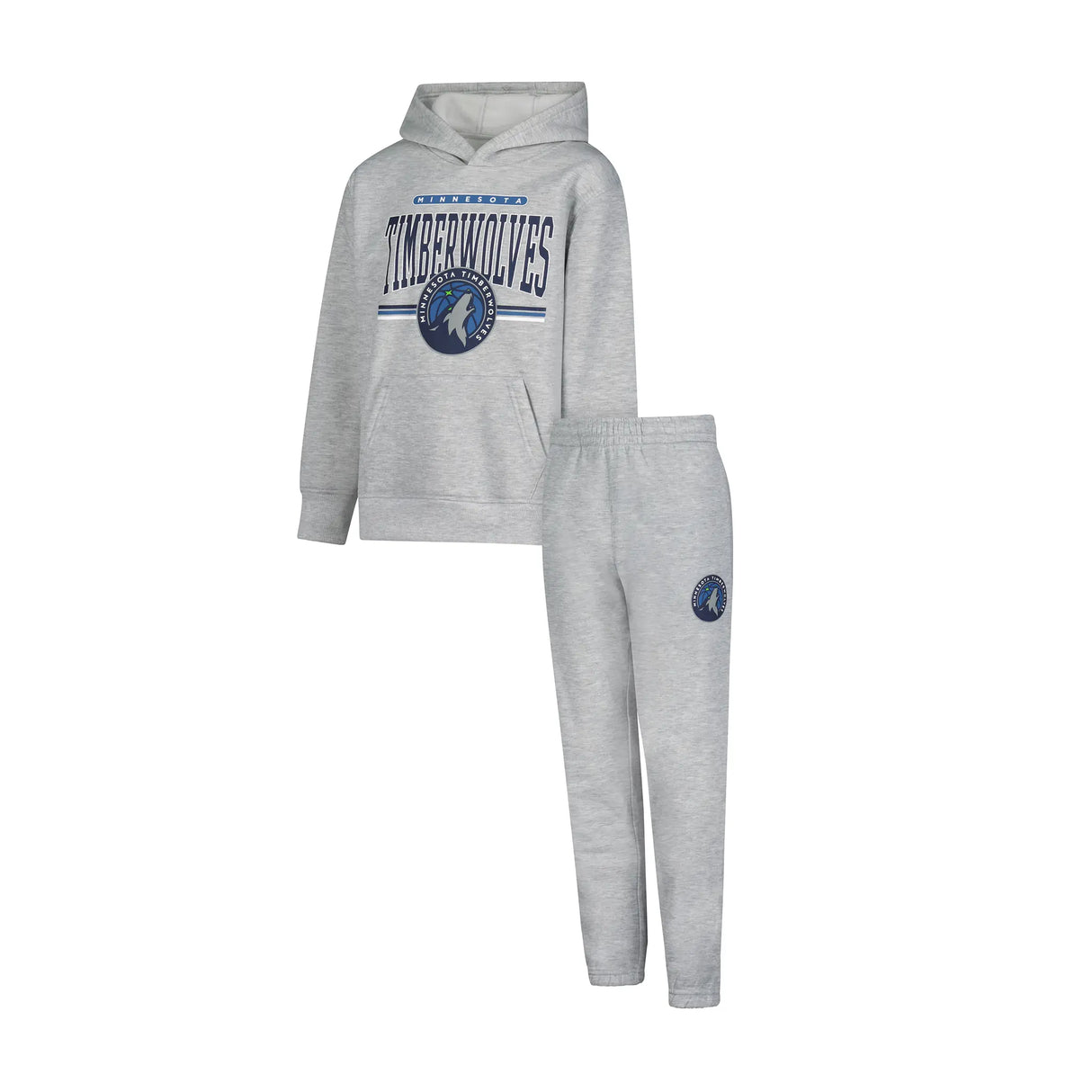 Ultra Game Youth NBA Official Super Soft Hoodie Sweatshirt and Sweatpants Joggers Set | Minnesota Timberwolves