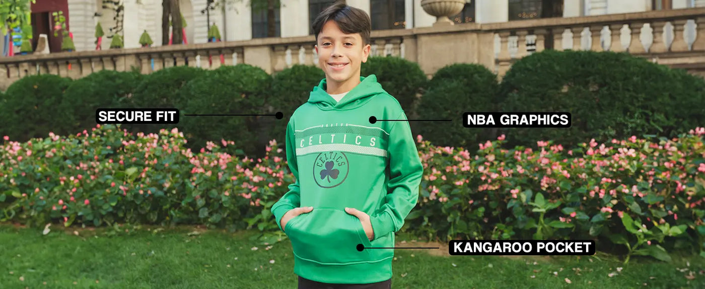 ultra game youth boys nba official black super soft midtown hoodie sweatshirt banner 2