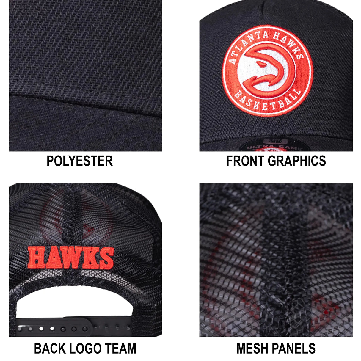 Ultra Game Youth NBA Official Snap Back All Around The World Trucker Baseball Cap Hat | Brooklyn Nets
