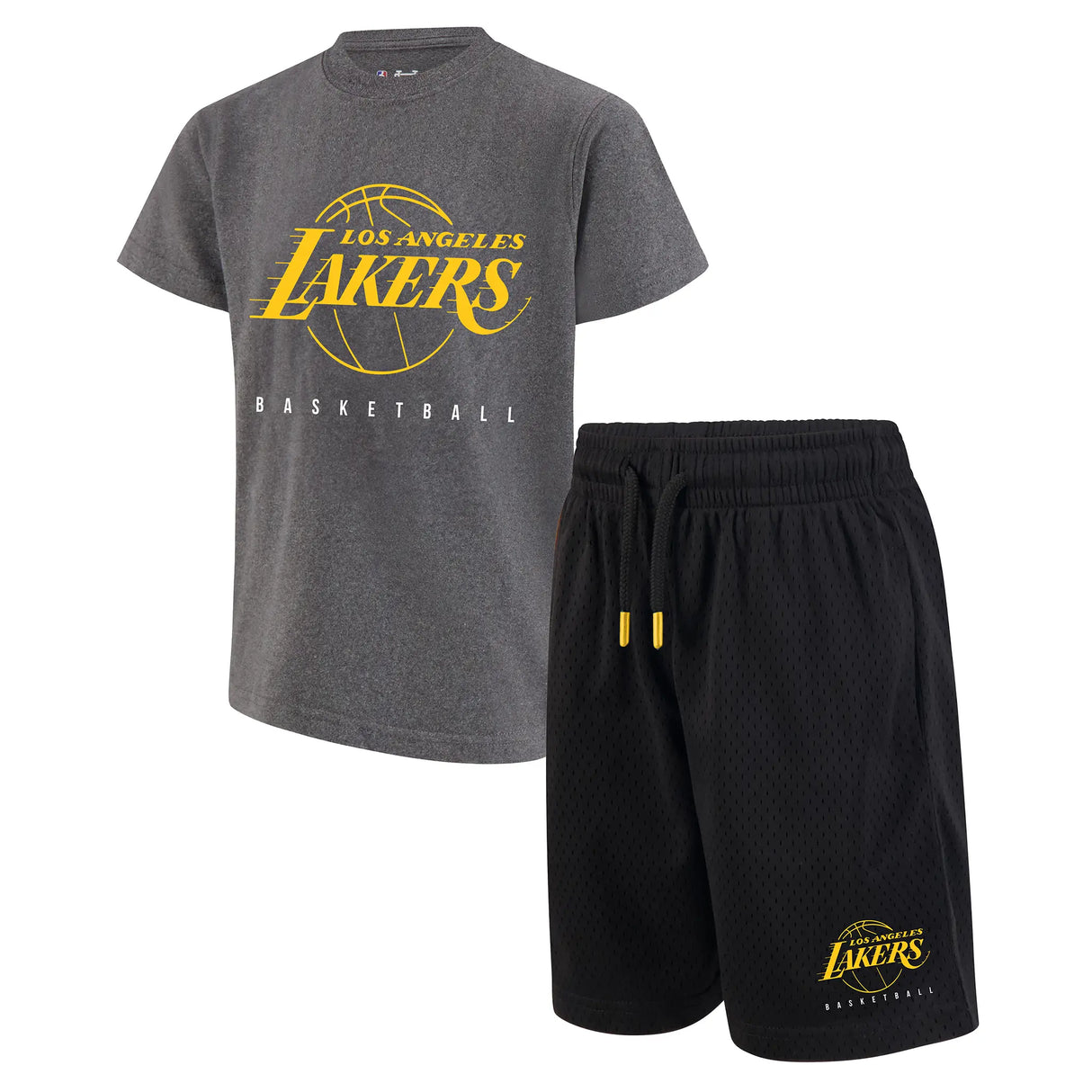 Ultra Game Boys NBA Official Super Soft T-Shirt & Basketball Shorts Set | Los Angeles Lakers