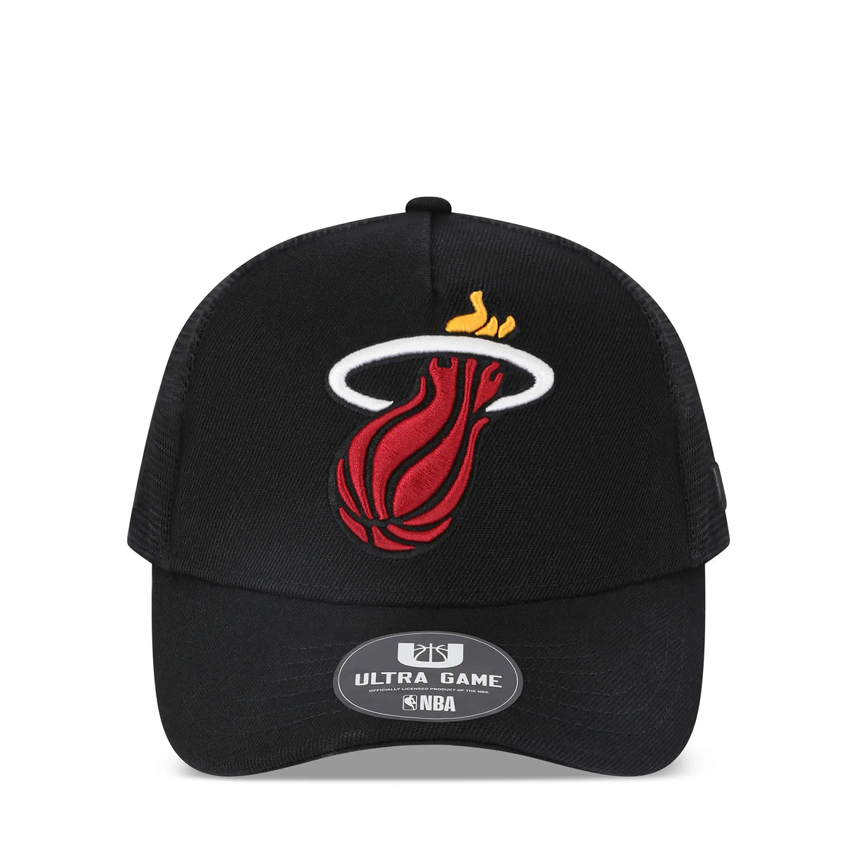 Ultra Game Youth NBA Official Snap Back All Around The World Trucker Baseball Cap Hat | Miami Heat