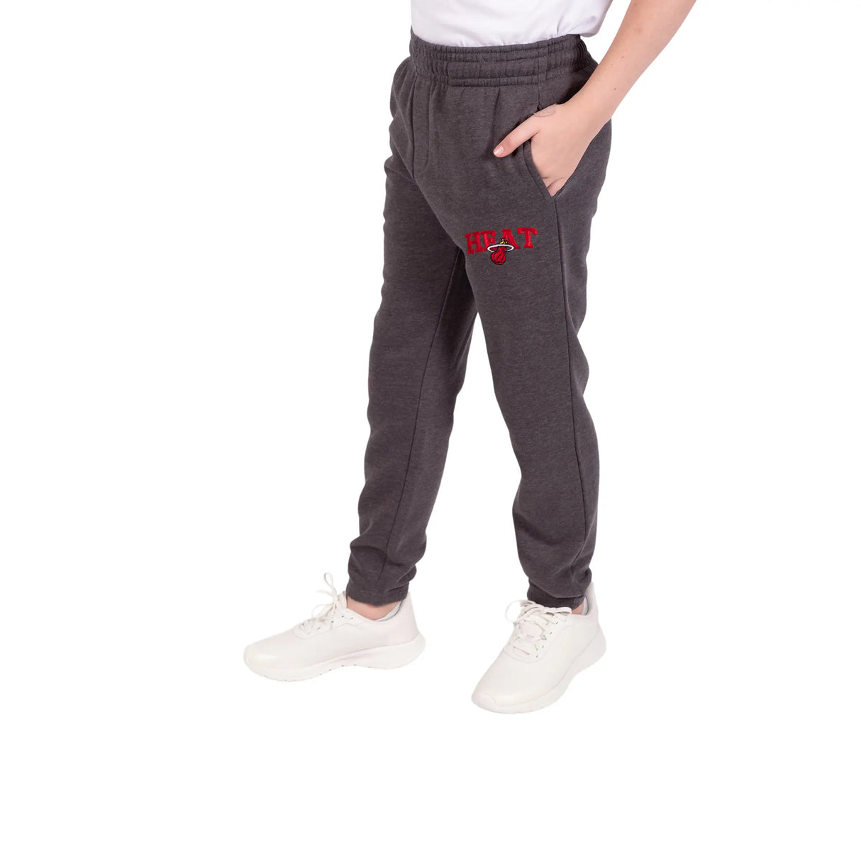 Ultra Game Youth NBA Official Soft Fleece Active Jogger Sweatpants | Miami Heat