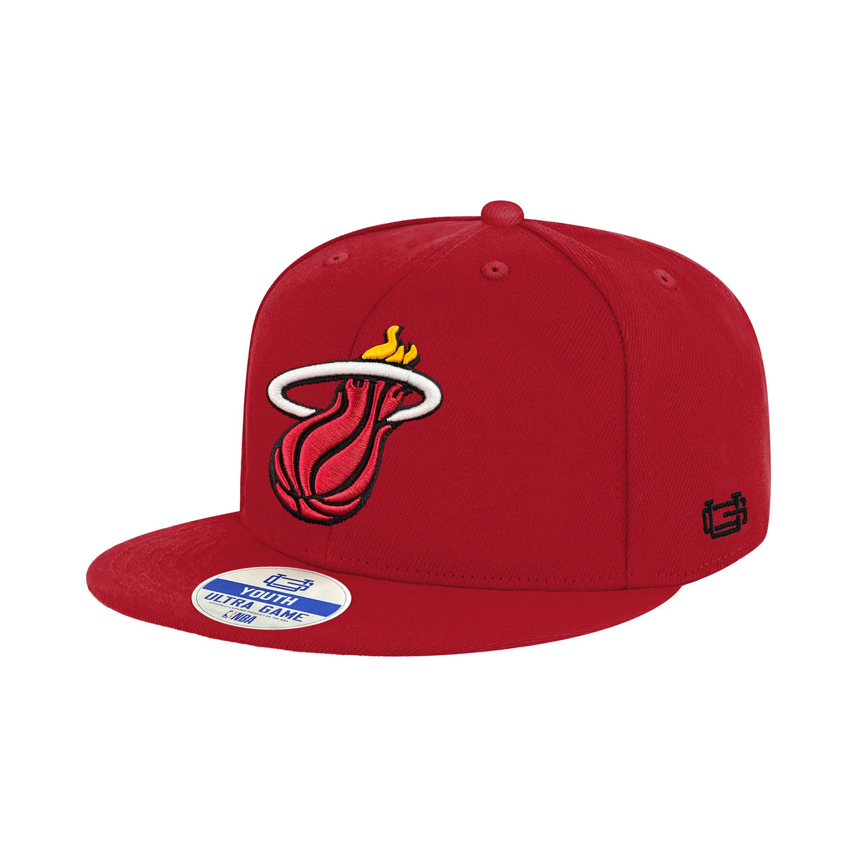 Ultra Game Youth NBA Official 8-20 Twill Snap Back Ultimate Baseball Cap Hat | Miami Heat