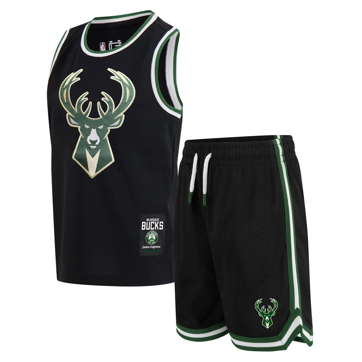 Ultra Game Boys NBA Official Super Soft Jersey Tank Top & Basketball Shorts Set | Milwaukee Bucks