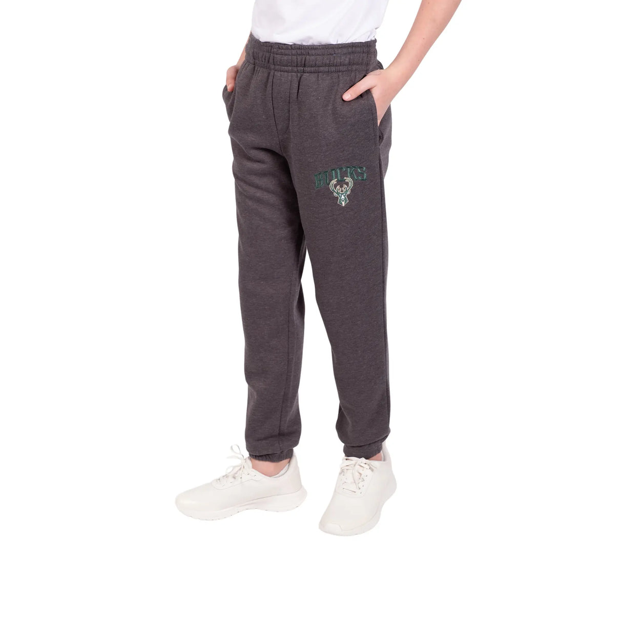 Ultra Game Youth NBA Official Soft Fleece Active Jogger Sweatpants | Milwaukee Bucks