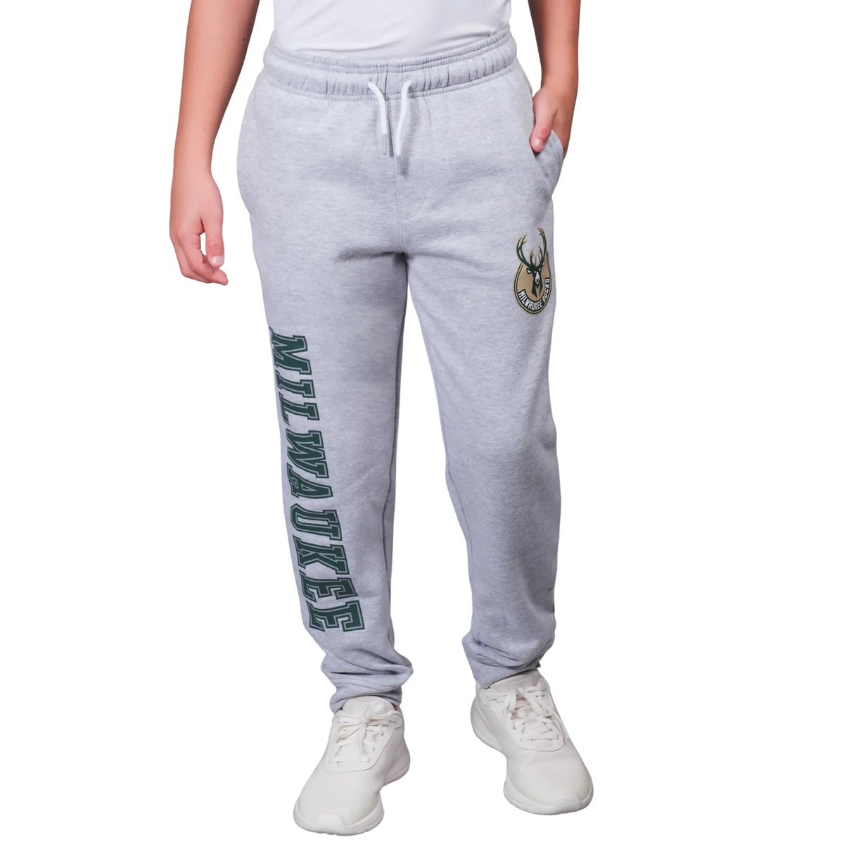Ultra Game Youth NBA Official Super Soft Game Day Jogger Sweatpants | Milwaukee Bucks