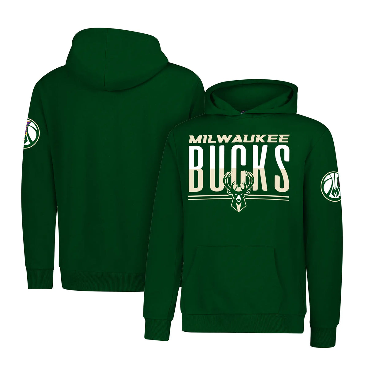Ultra Game Youth NBA Official Standard Super Soft MVP Pullover Hoodie Sweatshirt | Milwaukee Bucks