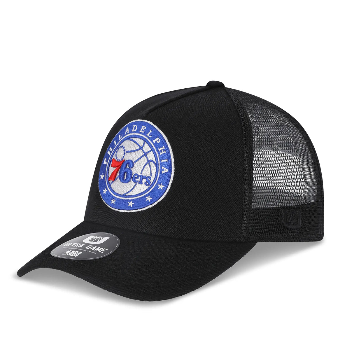 Ultra Game Youth NBA Official Snap Back All Around The World Trucker Baseball Cap Hat | Philadelphia 76ers