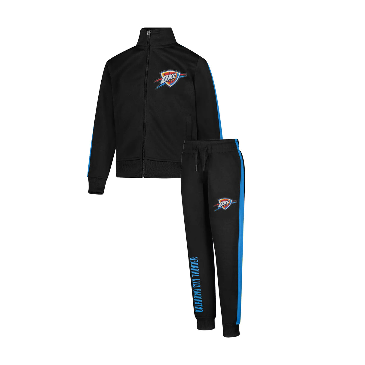 Ultra Game Youth NBA Official Super Soft Full Zip Active Track Jacket and Pants Set | Oklahoma City Thunder