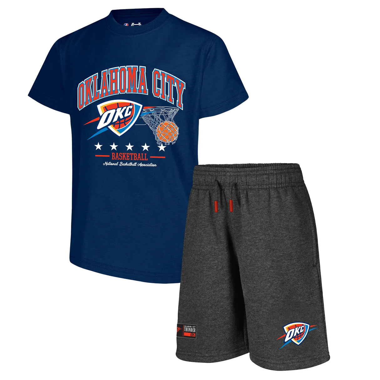 Ultra Game Boys NBA Official Super Soft T-Shirt & Basketball Shorts Set | Oklahoma City Thunder
