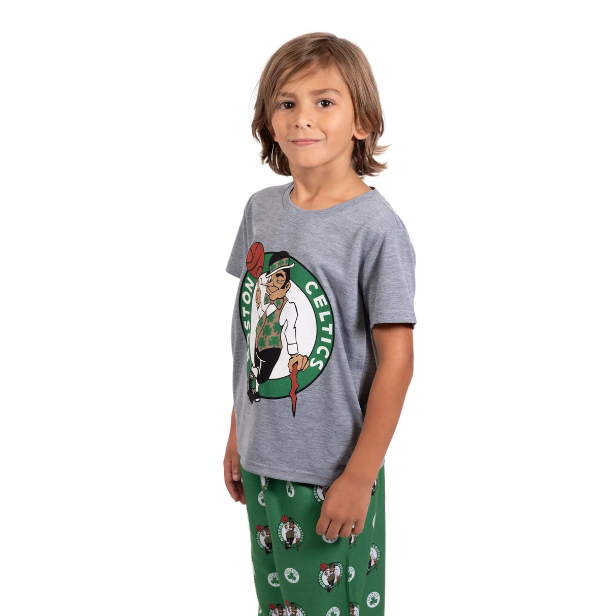 Ultra Game Youth NBA Official 2-Piece PJs Lounge Pants & Tee Set | Boston Celtics