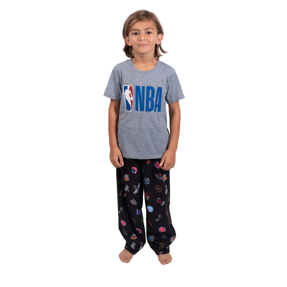 Ultra Game Youth NBA Official 2-Piece PJs Lounge Pants & Tee Set | Multi-Team