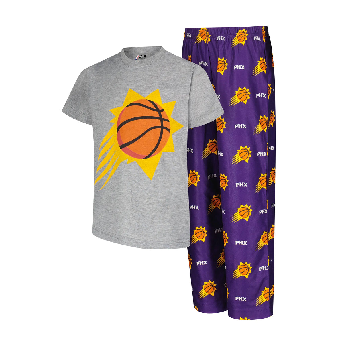 Ultra Game Youth NBA Official 2-Piece PJs Lounge Pants & Tee Set | Phoenix Suns