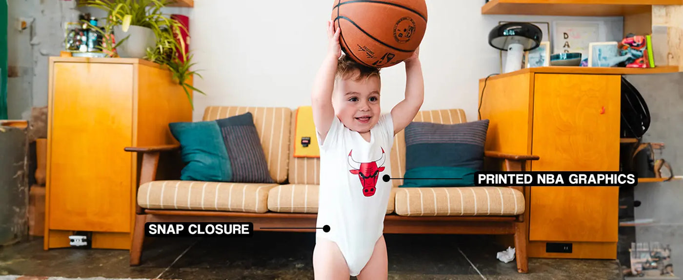 ultra game youth nba official assorted color baby super soft cotton 3 pack creeper bodysuit banner 2