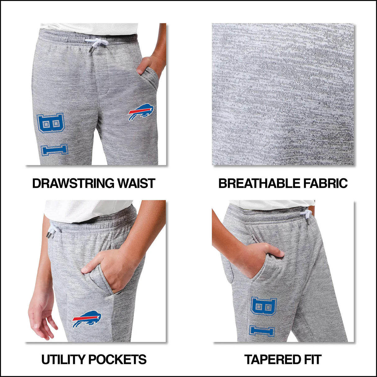 Ultra Game Youth NFL Official Super Soft Jogger Sweatpants | Seattle Seahawks