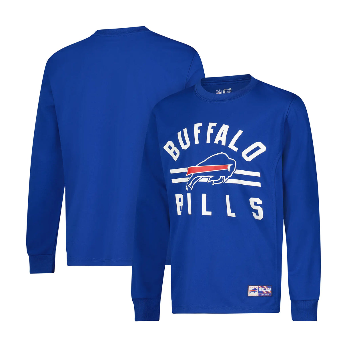 Ultra Game Youth NFL Official Super Soft Supreme Long Sleeve T-Shirt | Buffalo Bills