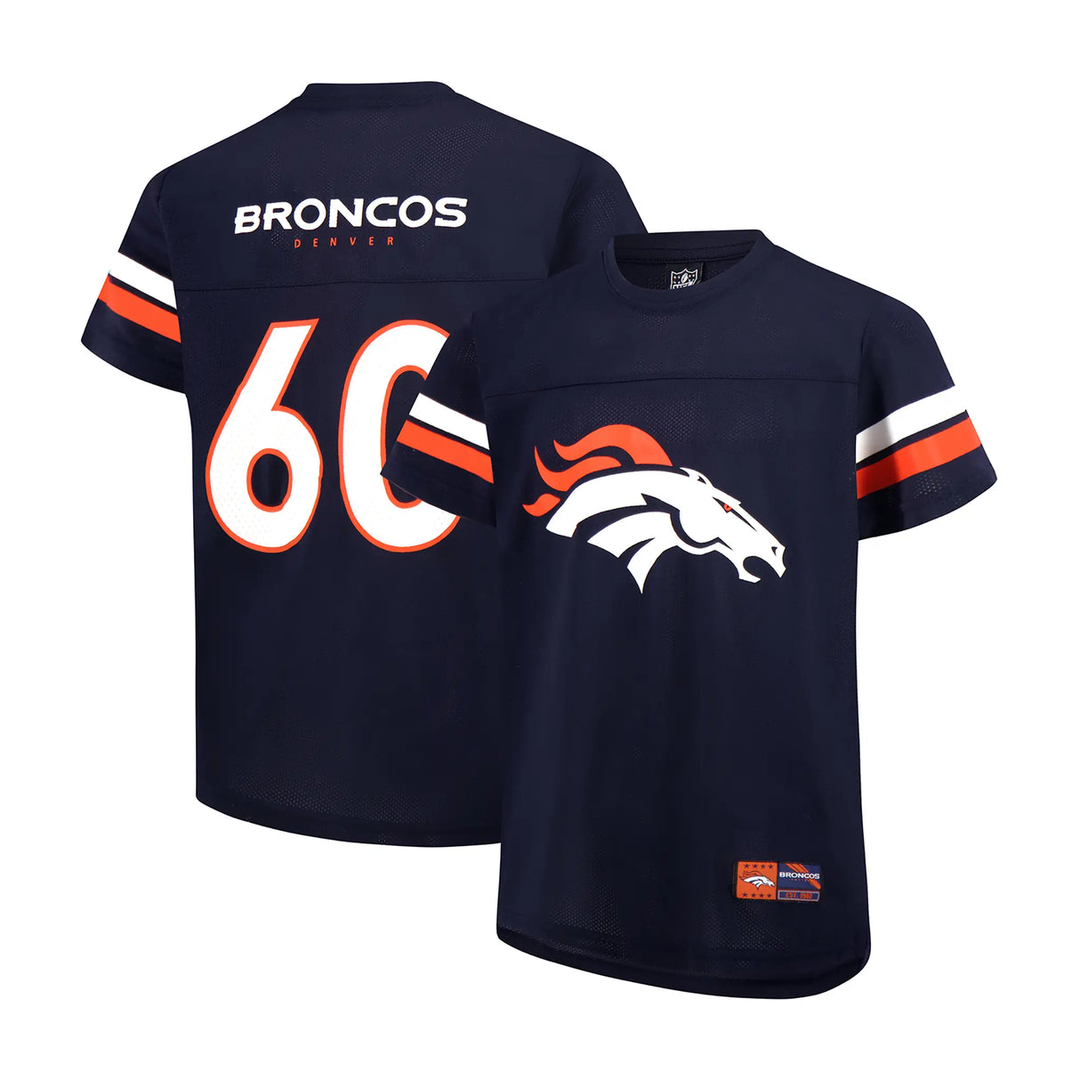 Ultra Game Youth NFL Official Super Soft Mesh Jersey T-Shirt | Denver Broncos