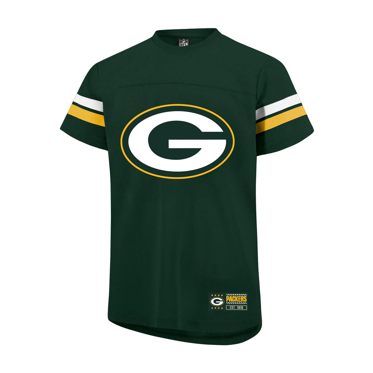 Ultra Game Youth NFL Official Super Soft Mesh Jersey T-Shirt | Green Bay Packers