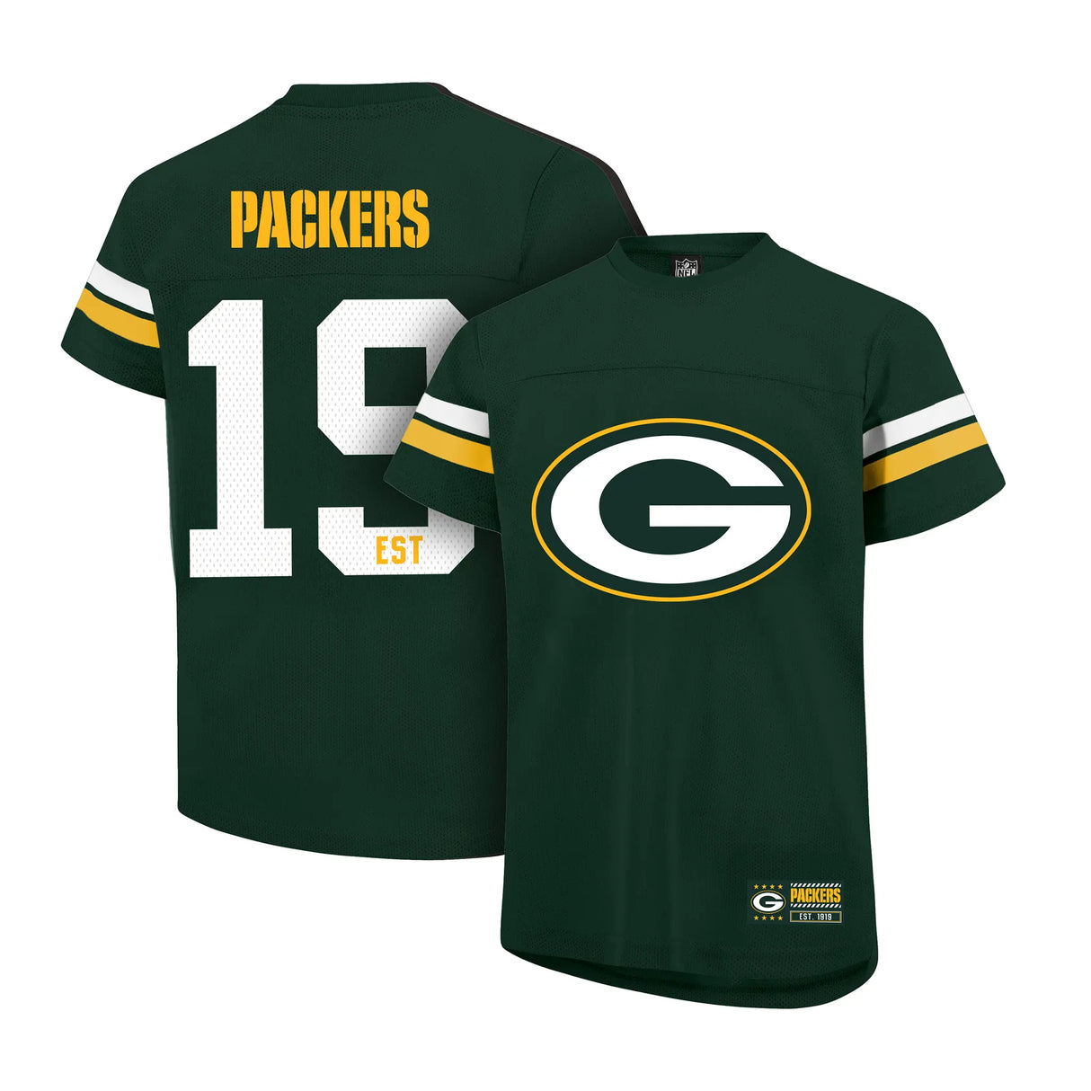 Ultra Game Youth NFL Official Super Soft Mesh Jersey T-Shirt | Green Bay Packers
