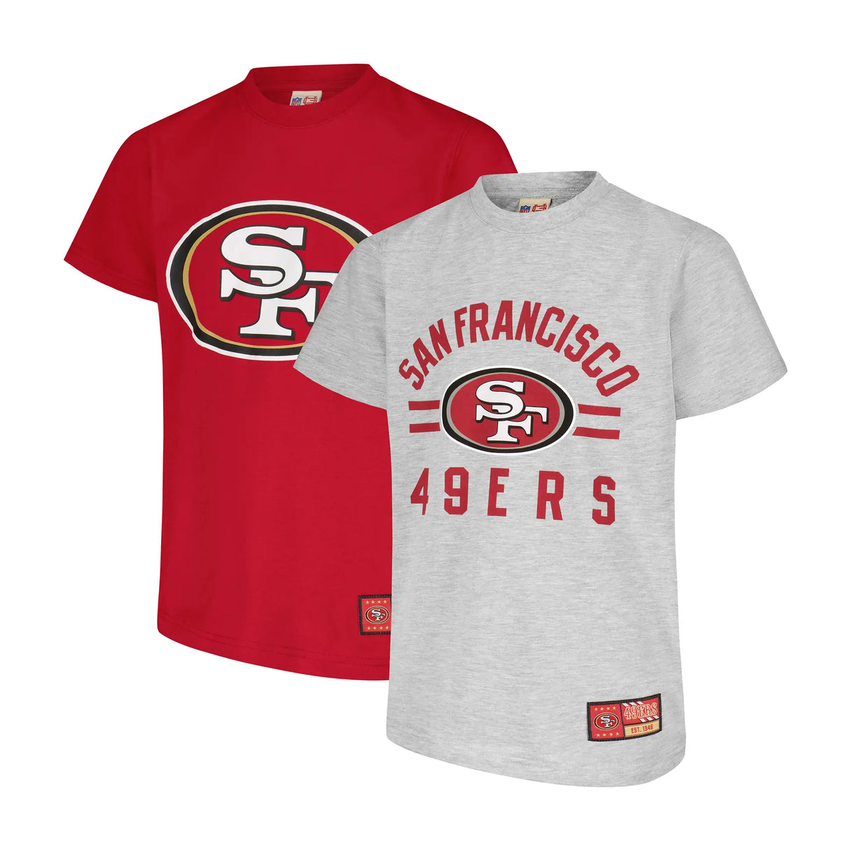 Ultra Game Youth NFL Official Super Soft 2 Pack T-Shirt Set