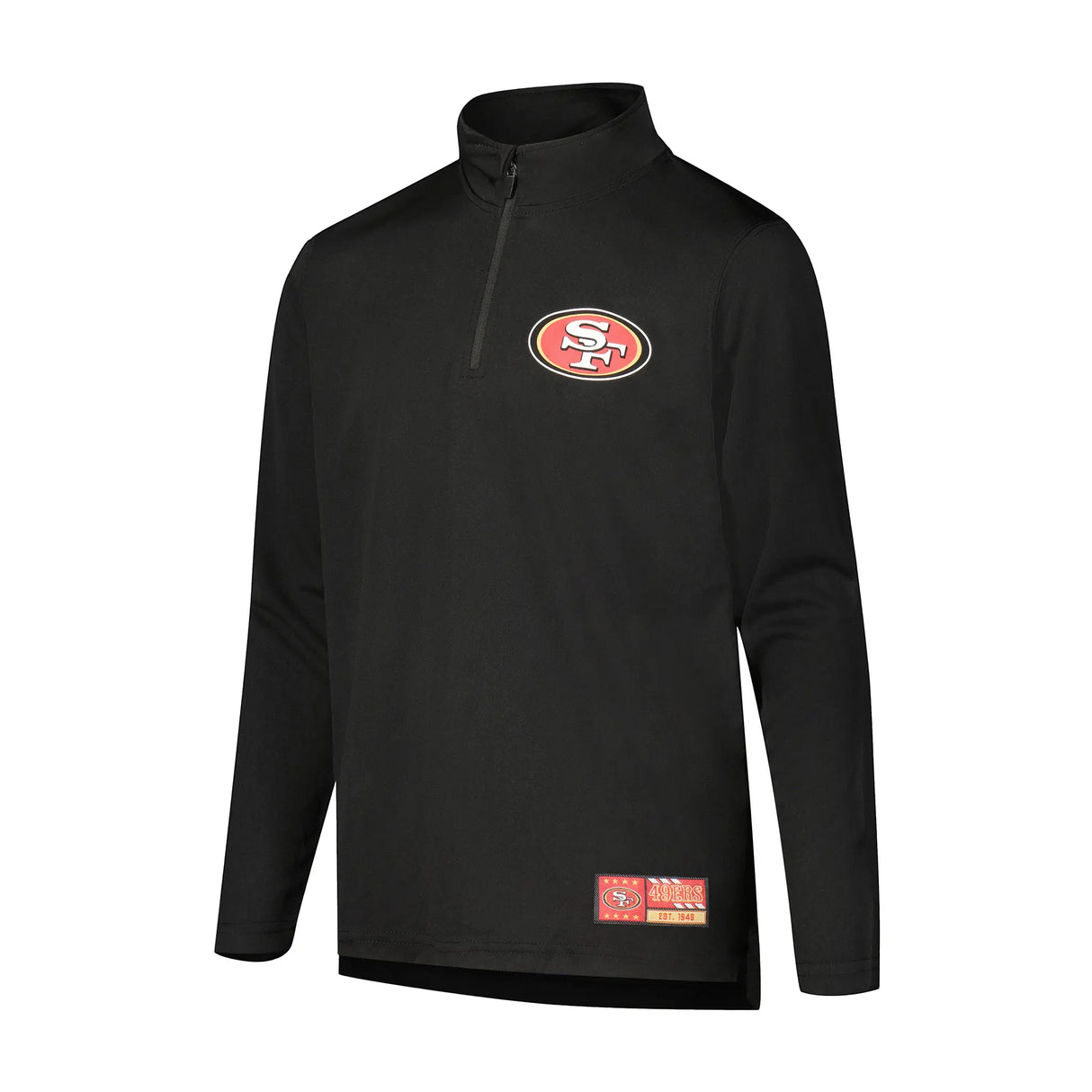 Ultra Game Youth NFL Official Super Soft Quarter Zip Long Sleeve T-Shirt | San Francisco 49ers