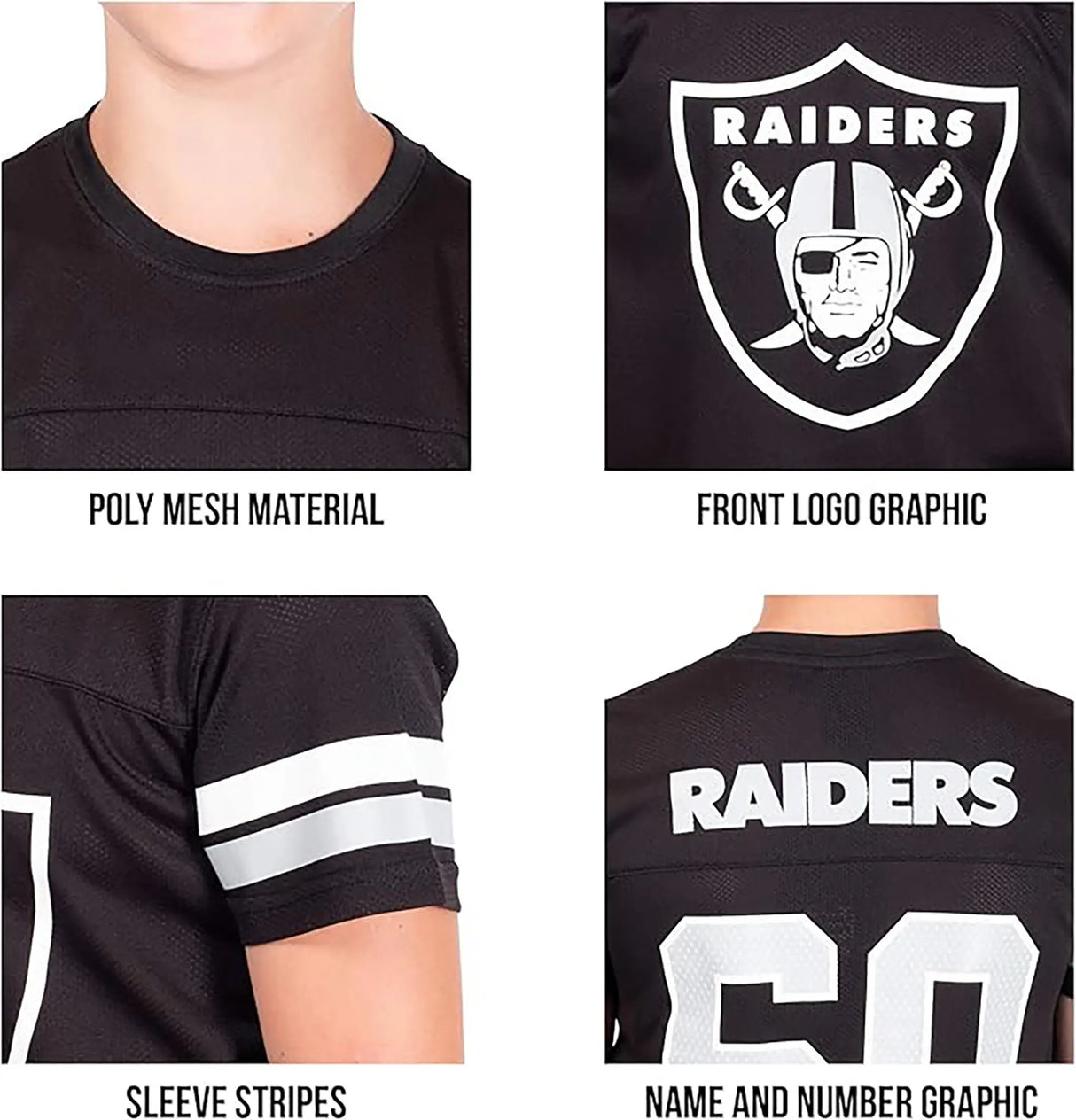 Ultra Game Youth NFL Official Super Soft Mesh Jersey T-Shirt | Denver Broncos