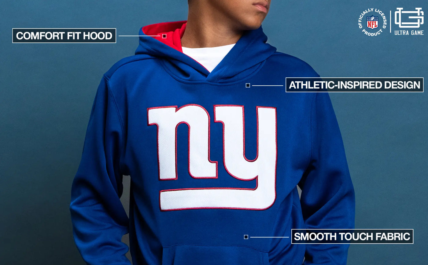 ultra game youth nfl official team color super soft premium hoodie sweatshirt banner 2
