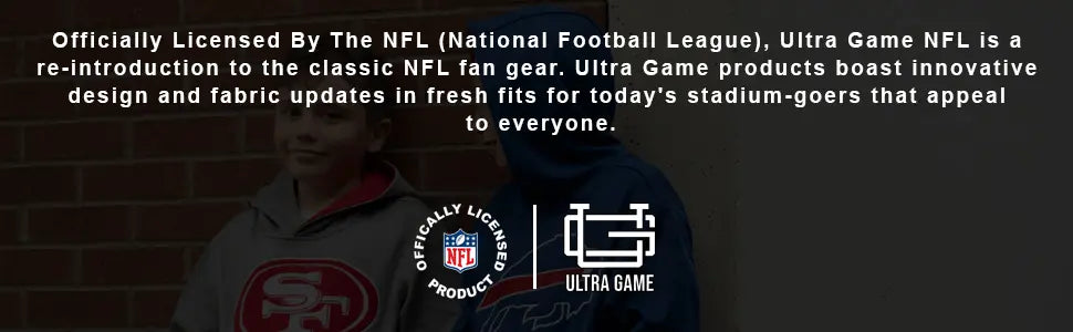ultra game youth nfl official team color super soft premium hoodie sweatshirt banner 3
