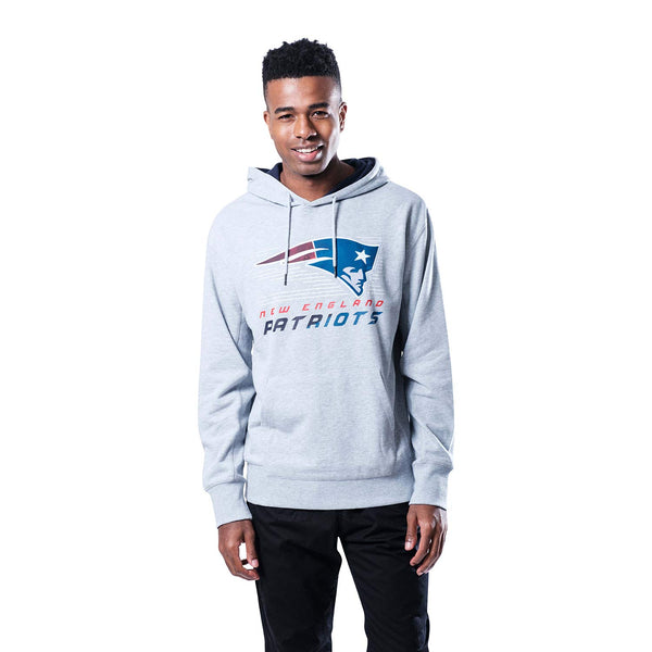 Ultra Game NFL New England Patriots Mens Standard French Terry Hoodie Jacket|New England Patriots