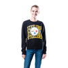 Ultra Game NFL Pittsburgh Steelers Womens Standard Snow Fleece Crop Top Sweatshirt|Pittsburgh Steelers