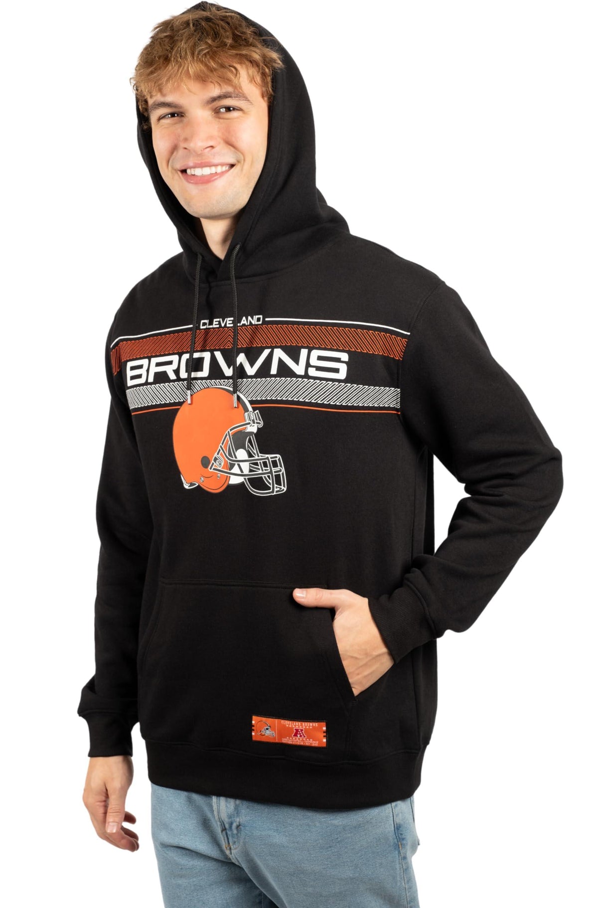 Ultra Game NFL Cleveland Browns Mens Super Soft Supreme Pullover Hoodie Sweatshirt|Cleveland Browns - UltraGameShop
