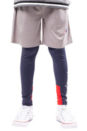 Ultra Game NFL New England Patriots Youth 2 Piece Leggings & Shorts Training Compression Set|New England Patriots