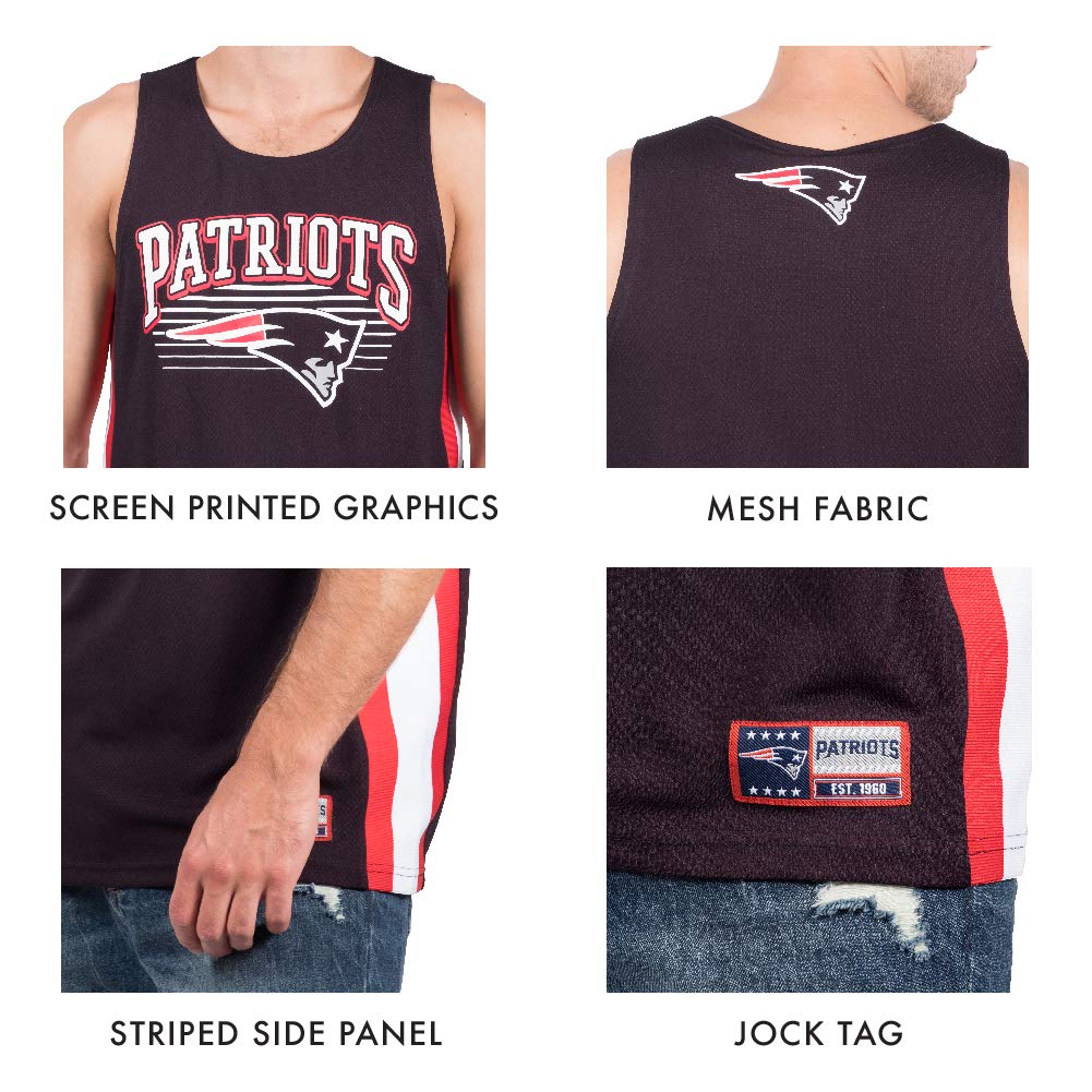 Ultra Game NFL New England Patriots Mens Mesh Tank Top Shirt|New England Patriots