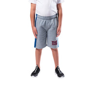 Ultra Game NFL New York Giants Youth Super Soft Fleece Active Shorts|New York Giants