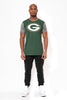 Ultra Game NFL Green Bay Packers Mens T-Shirt Raglan Block Short Sleeve Tee Shirt|Green Bay Packers