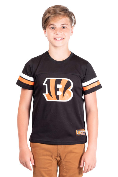 Ultra Game NFL Cincinnati Bengals Youth Soft Mesh Vintage Jersey T-Shirt|Cincinnati Bengals
