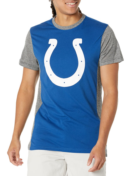 Ultra Game NFL Indianapolis Colts Mens T-Shirt Raglan Block Short Sleeve Tee Shirt|Indianapolis Colts