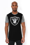 Ultra Game NFL Las Vegas Raiders Mens T-Shirt Raglan Block Short Sleeve Tee Shirt|Las Vegas Raiders