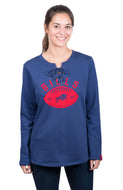 Ultra Game NFL Buffalo Bills Womens Fleece Long Sleeve Lace -Up Sweatshirt|Buffalo Bills